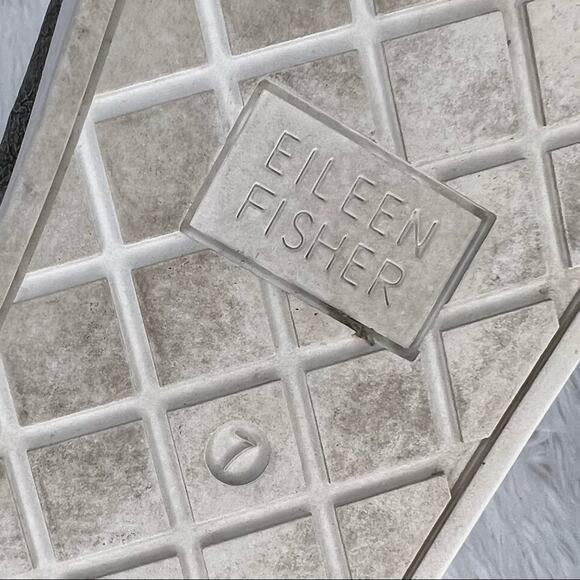 EILEEN FISHER / metallic gray silver green slip on sneakers / 7 - Picture 9 of 10